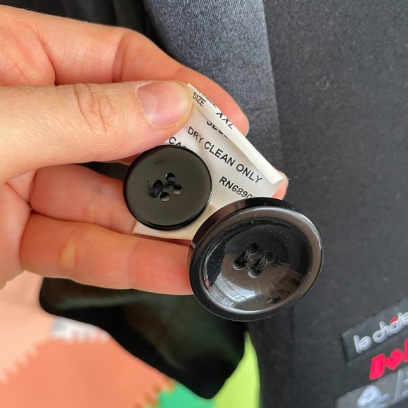 LE CHÂTEAU Black Fully Lined Wool Pea Coat (Size XXL) - Picture 14 of 16